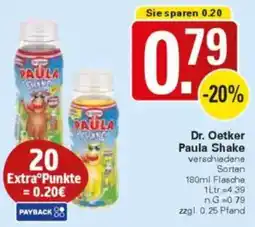 WEZ Dr. Oetker Paula Shake Angebot