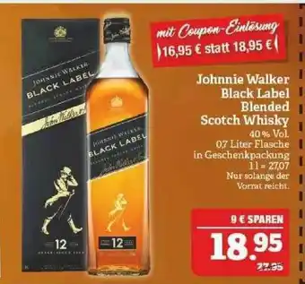 Marktkauf Johnnie Walker Black Label Blended Scotch Whisky Angebot