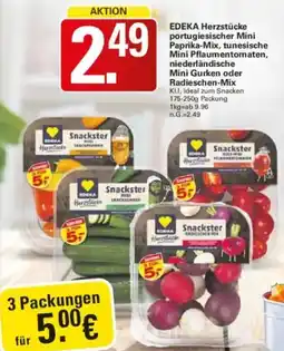 WEZ EDEKA Herzstücke portugiesischer Mini Paprika-Mix, tunesische Mini Pflaumentomaten Angebot