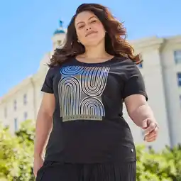 NKD Damen-T-Shirt mit Frontaufdruck, große Größen Angebot