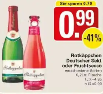 WEZ Rotkäppchen Deutscher Sekt oder Fruchtsecco Angebot