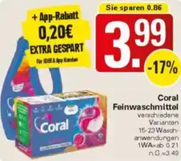 WEZ Coral Feinwaschmittel Angebot