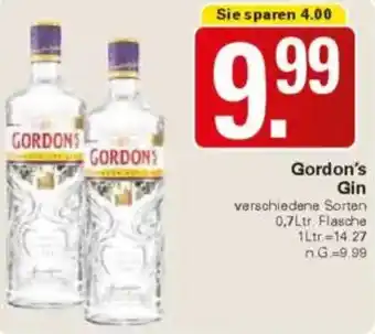 WEZ Gordon's Gin Angebot