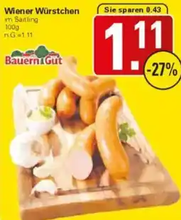 WEZ Bauern Gut Wiener Würstchen Angebot