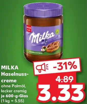 Kaufland MILKA Haselnusscreme Angebot