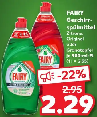 Kaufland FAIRY Geschirrspülmittel Angebot
