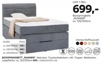 Mömax Boxspringbett „RUNNER" Angebot