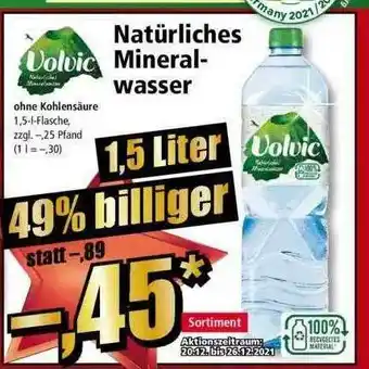 Norma Volvic Natürliches Mineralwasser Angebot