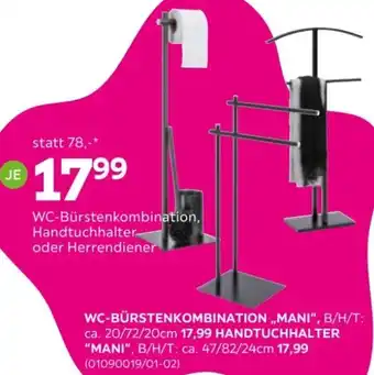Mömax WC-Bürstenkombination, Handtuchhalter oder Herrendiener Angebot