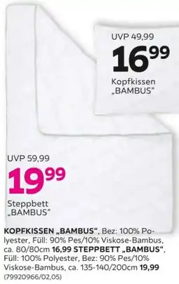 Mömax Steppbett ,,BAMBUS" Angebot