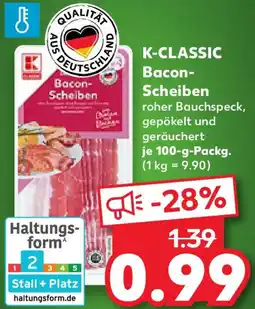Kaufland K-CLASSIC Bacon Scheiben Angebot