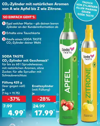 Kaufland SODA TASTE CO₂-Zylinder mit Geschmack Angebot
