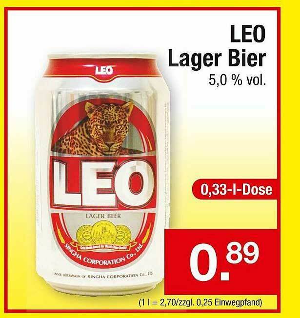Leo Lager Bier Angebot bei Zimmermann