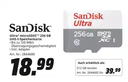 MediaMarkt Sandisk ultra microsdxc 256 gb uhs-i-speicherkarte Angebot