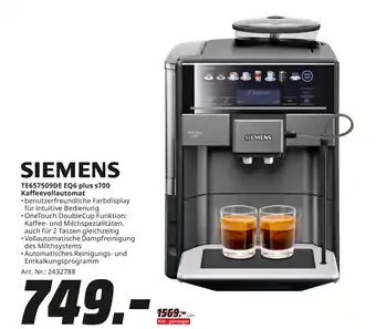 MediaMarkt Siemens te657509de eq6 plus s700 kaffeevollautomat Angebot