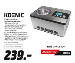 MediaMarkt Koenic kim-tr 2025 m speiseeismaschine Angebot