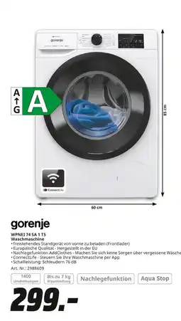 MediaMarkt Gorenje wpnei 74 sa 1 ts waschmaschine Angebot