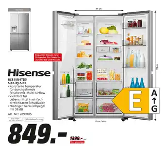 MediaMarkt Hisense rs818n4tie1 side-by-side Angebot