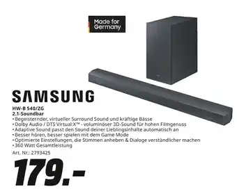 MediaMarkt Samsung hw-b 540/zg 2.1-soundbar Angebot