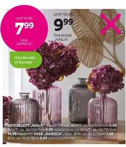 Mömax Dekoblatt „naila“ oder vase „daroca'' Angebot