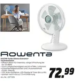 MediaMarkt Rowenta vu2740 turbo silence extreme+ tischventilator Angebot