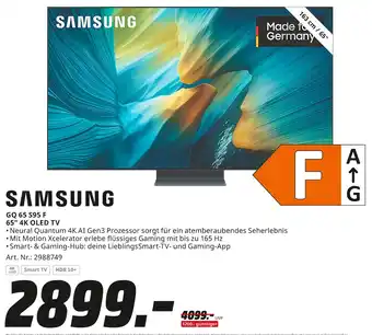 MediaMarkt Samsung gq 65 s95 f 65 4k oled tv Angebot