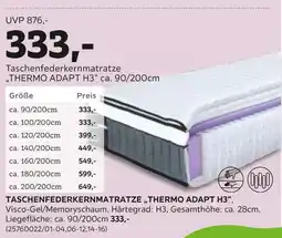 Mömax Taschenfederkernmatratze „thermo adapt h3“ Angebot