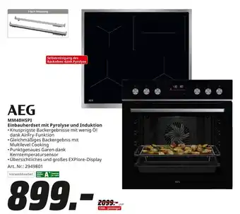 MediaMarkt Aeg mm40hspi einbauherdset mit pyrolyse und induktion Angebot