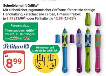 Globus Pelikan schreiblerngriff griffix tintenschreiber Angebot