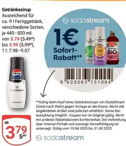 Globus Sodastream getränkesirup Angebot