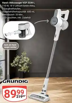 Globus Grundig hand-/akkusauger vcp 3330 l Angebot