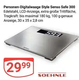 Globus Soehnle personen-digitalwaage style senso safe 300 Angebot