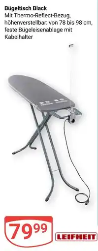 Globus Leifheit bügeltisch black Angebot