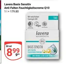Globus Lavera basis sensitiv anti-falten feuchtigkeitscreme q10 Angebot