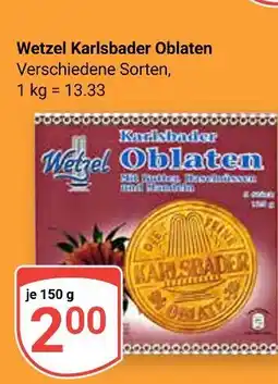 Globus Wetzel karlsbader oblaten Angebot