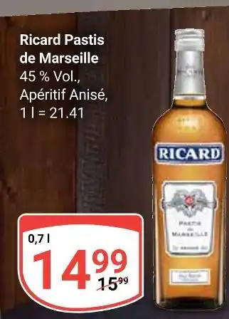 Globus Ricard pastis de marseille Angebot