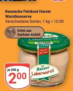Globus Keunecke feinkost harzer leberwurst Angebot