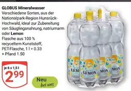 Globus Globus mineralwasser lemon Angebot