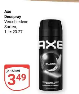 Globus Axe deospray Angebot