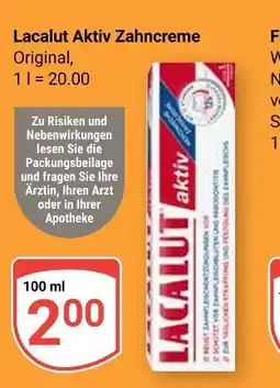 Globus Lacalut aktiv zahncreme Angebot