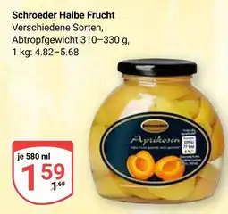 Globus Schroeder halbe frucht aprikosen Angebot