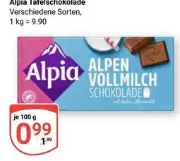 Globus Alpia alpen vollmilch schokolade Angebot