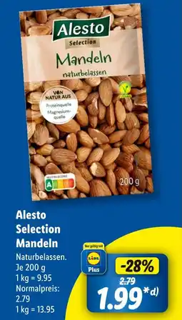 Lidl Alesto mandeln naturbelassen Angebot