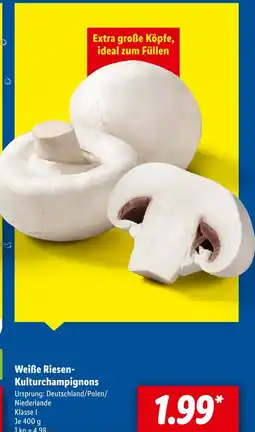 Lidl Weiße riesen-kulturchampignons Angebot