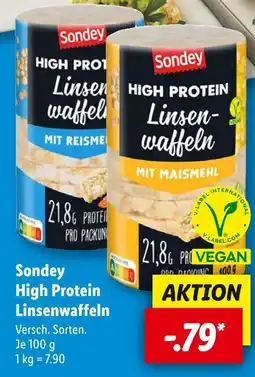 Lidl Sondey high protein linsenwaffeln mit reismehl Angebot