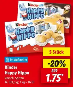 Lidl Kinder happy hippo kakao Angebot