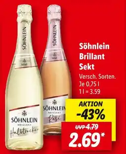 Lidl Söhnlein brillant sekt halbtrocken Angebot