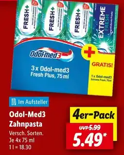 Lidl Odol-med3 zahnpasta fresh plus Angebot
