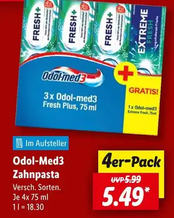Lidl Odol-med3 zahnpasta fresh plus Angebot