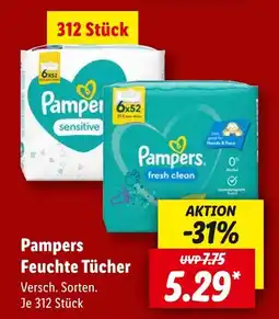 Lidl Pampers feuchte tücher sensitive Angebot